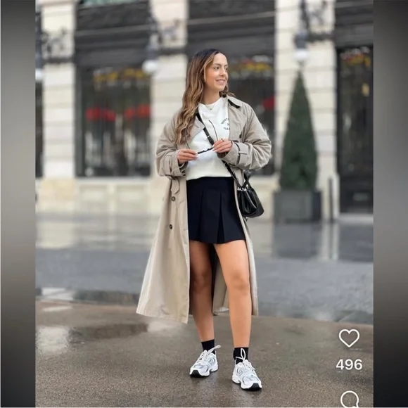 Zara Beige Trench Coat with scarf - Picture 5 of 13